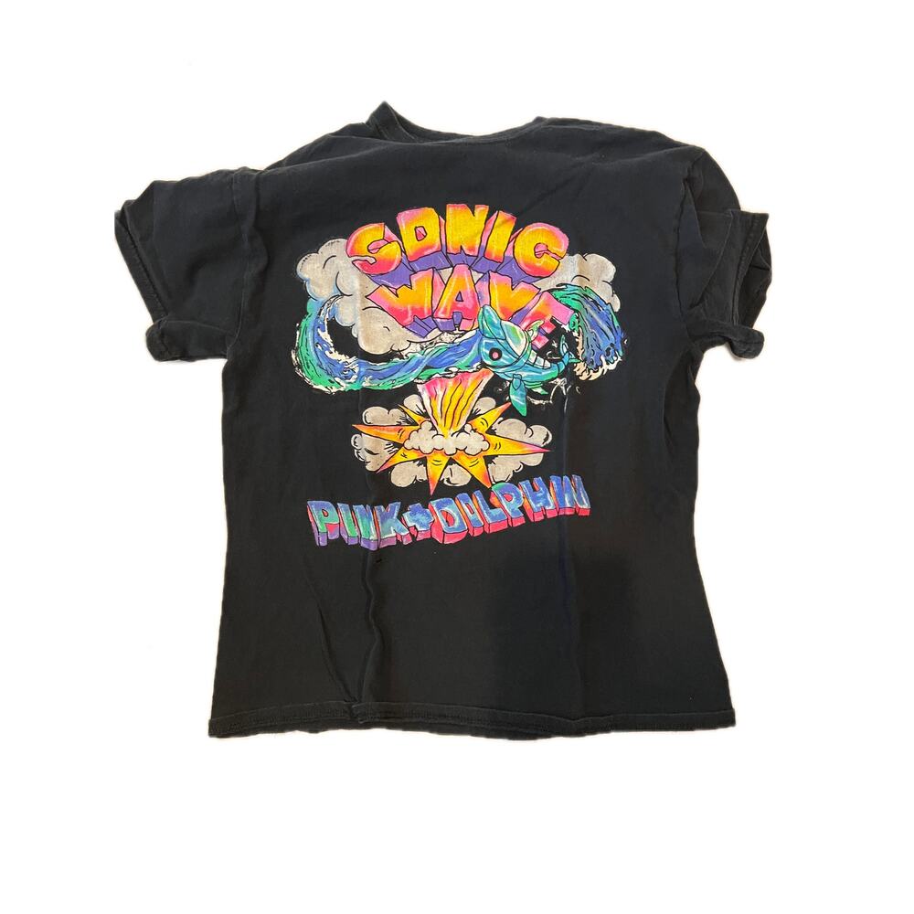 Conic Wave Pink Dolphin Black T-Shirt Mens M
